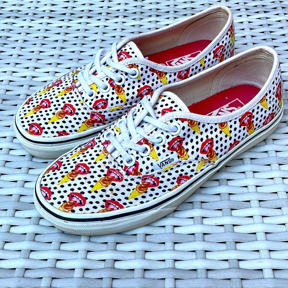 Vans Kendra Dandy "I Scream" Ice Cream Sneakers Size W6/ M4.5